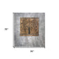 36" X 2" Brown Mango Wood Square Hanging Tapestry
