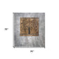 36" X 2" Brown Mango Wood Square Hanging Tapestry