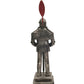18" Gray Metal Hand Painted Figurine Tabletop Sculpture