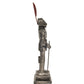 18" Gray Metal Hand Painted Figurine Tabletop Sculpture