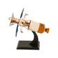 8" Blue And Yellow Metal Hand Painted Model Airplane Tabletop Sculpture