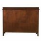 44" Brown Wood With Glass Sideboard with Two Doors