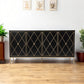 Black and Gold Harlequin Sideboard Storage Cabinet