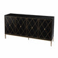 Black and Gold Harlequin Sideboard Storage Cabinet