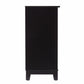 50" Black Solid Wood Two Drawer Sideboard