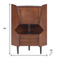 Cosmo Brown and Black Corner Bar Cabinet