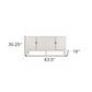 64" White Solid Wood Sideboard with Four Doors