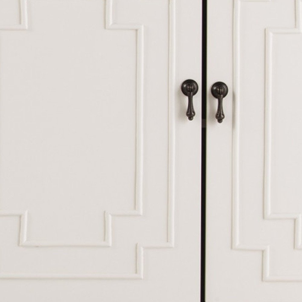 64" White Solid Wood Sideboard with Four Doors