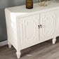 64" White Solid Wood Sideboard with Four Doors