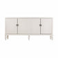 64" White Solid Wood Sideboard with Four Doors