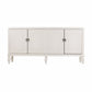64" White Solid Wood Sideboard with Four Doors