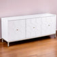 59" White and Gold Sideboard with Three Doors
