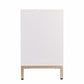 59" White and Gold Sideboard with Three Doors