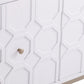 59" White and Gold Sideboard with Three Doors