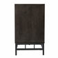 Contemporary Grid Lines Three Door Accent Cabinet