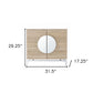 32" Natural and Chrome Mirrored Circle Double Door Bar Cabinet