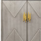 32" Gray Solid Wood Sideboard with Two Doors