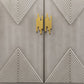32" Gray Solid Wood Sideboard with Two Doors