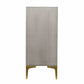 32" Gray Solid Wood Sideboard with Two Doors
