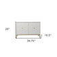 40" White Carved Geometric Sideboard with Two Doors