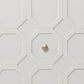 40" White Carved Geometric Sideboard with Two Doors