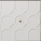 40" White Carved Geometric Sideboard with Two Doors