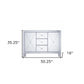 50" Silver Wood and Glass Three Drawer Credenza with Two Doors