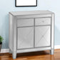 Glamorous Mirrored Bling Two Door Storage Accent Cabinet