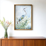 Stunning Heron Wooden Framed Canvas Wall Art Picture Frame Graphic Art Wall Art