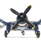 6" Blue Metal Hand Painted Model Airplane Tabletop Sculpture