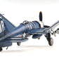6" Blue Metal Hand Painted Model Airplane Tabletop Sculpture