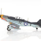 6" Grey Mustang Metal Hand Painted Decorative Airplane