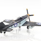 6" Grey Mustang Metal Hand Painted Decorative Airplane