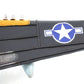 6" Grey Mustang Metal Hand Painted Decorative Airplane