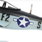 6" Grey Mustang Metal Hand Painted Decorative Airplane