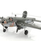 4" Gray and White Metal Hand Painted c1941 North American B-25 Mitchell Bomber Model Airplane