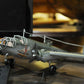 4" Gray and White Metal Hand Painted c1941 North American B-25 Mitchell Bomber Model Airplane