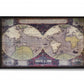 World Map Vintage Burlwood Serving Tray