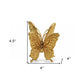 Gold Cast Iron Double Butterfly Sculpture