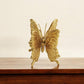 Gold Cast Iron Double Butterfly Sculpture