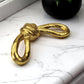 6" Gold Rustic Cast Iron Knot Tabletop Sculpture