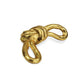 6" Gold Rustic Cast Iron Knot Tabletop Sculpture