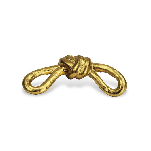 6" Gold Rustic Cast Iron Knot Tabletop Sculpture