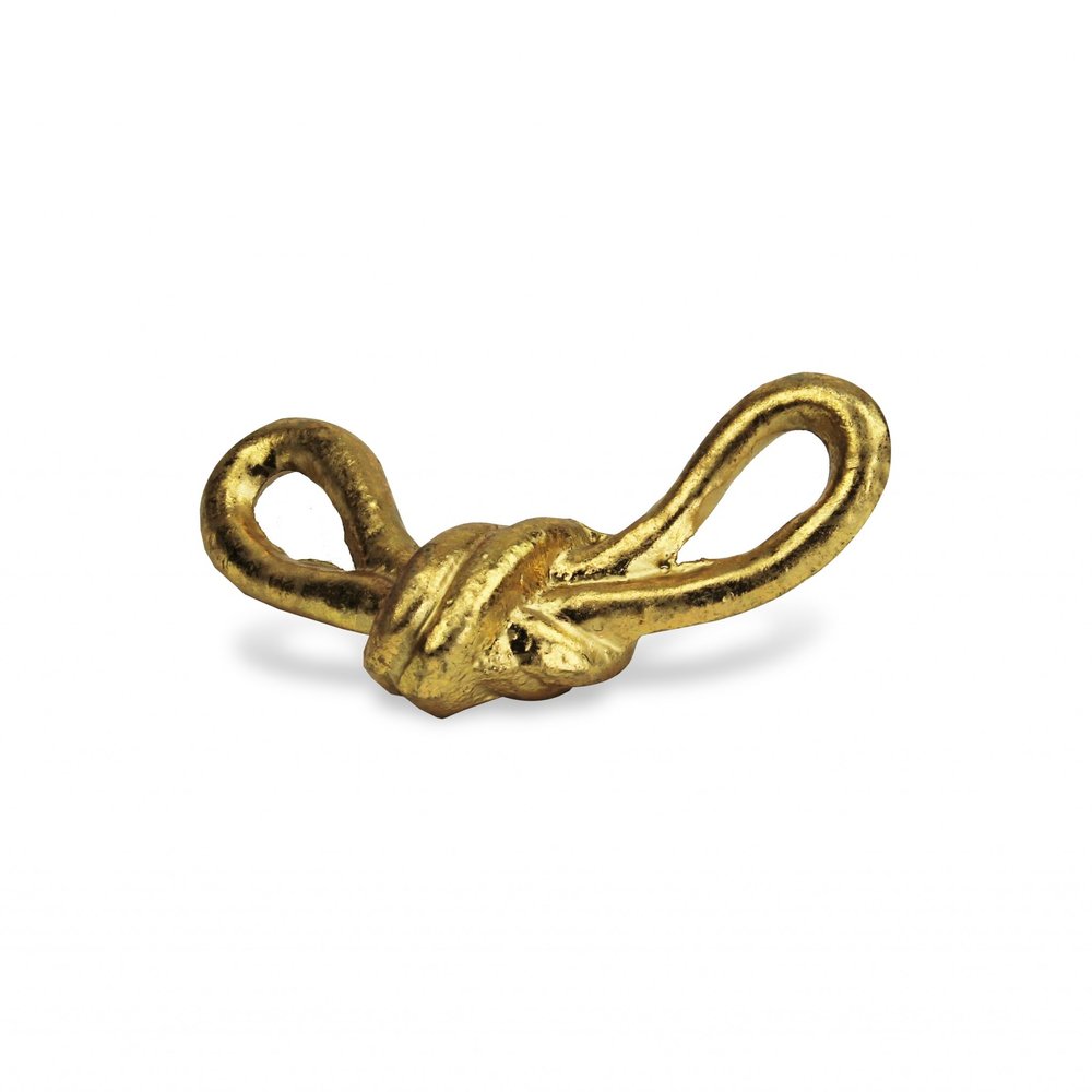 6" Gold Rustic Cast Iron Knot Tabletop Sculpture