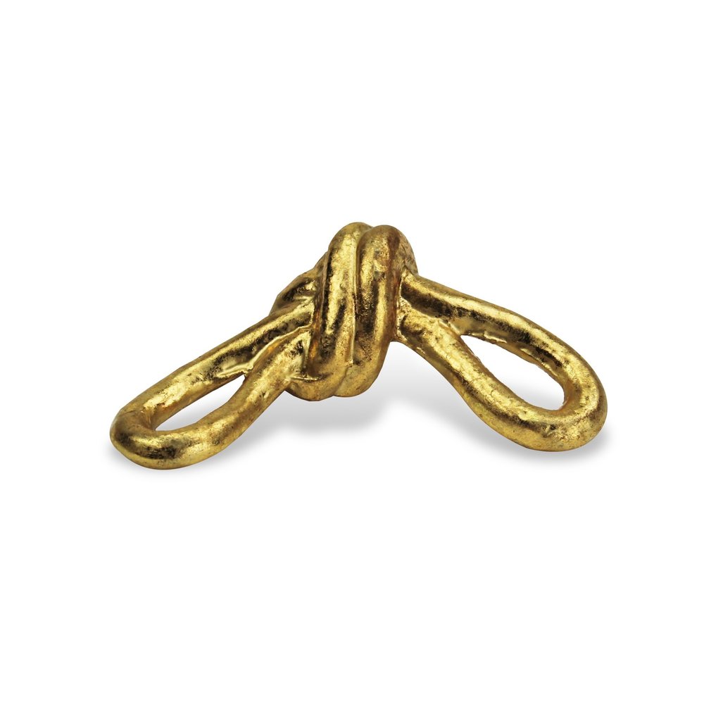 6" Gold Rustic Cast Iron Knot Tabletop Sculpture