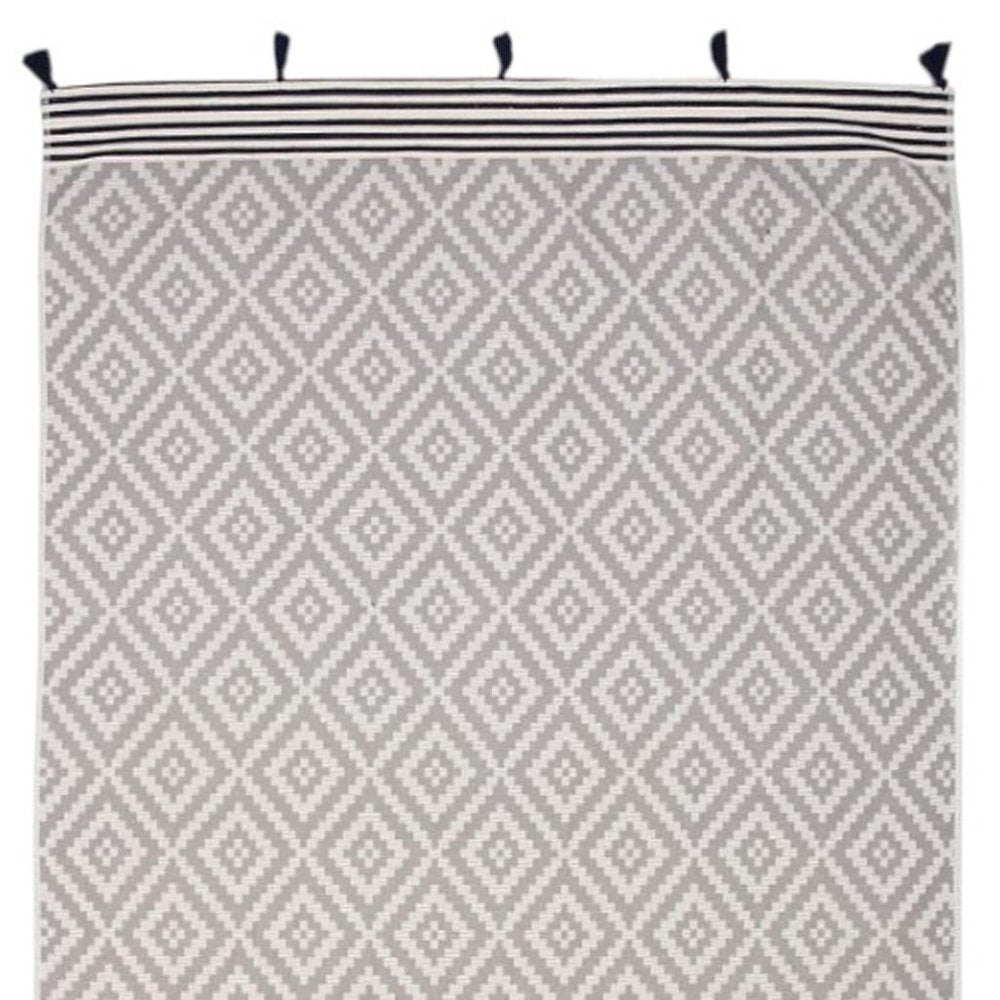 Gray Tribal Design Turkish Towel Beach Blanket