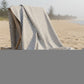 Gray Tribal Design Turkish Towel Beach Blanket