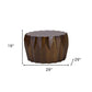 29" Brown Solid Wood Octagon Coffee Table