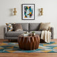 29" Brown Solid Wood Octagon Coffee Table
