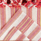 71" X 95" Red And White Striped Cotton Tablecloths